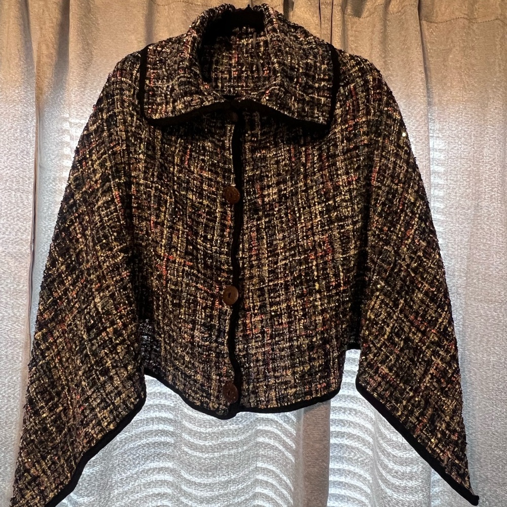 Ana & Kate Multi-Color Tweed Cropped Jacket